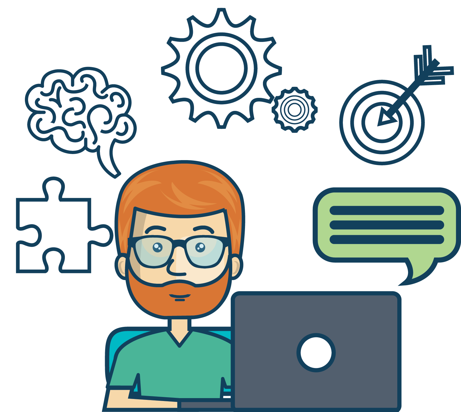 Cartoon Guy Sitting Clipart (1592x1423), Png Download