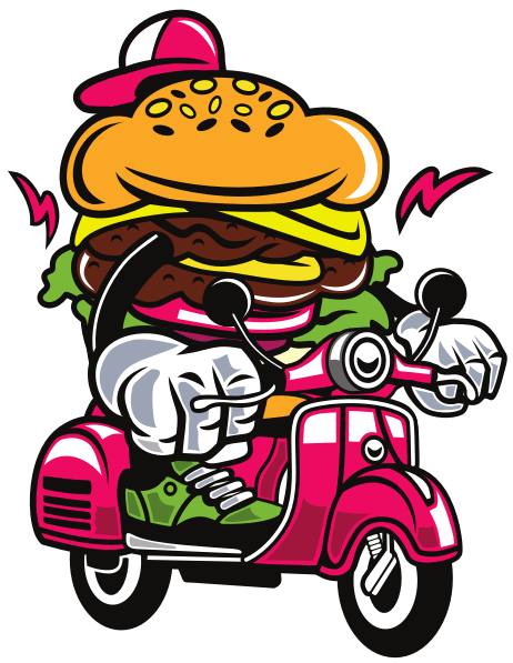 Burger T Shirt Design Clipart (500x643), Png Download