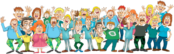 Crowd Clipart Croud - Cartoon - Png Download (640x480), Png Download