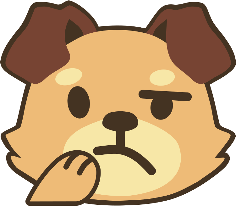 Thinking Face But It's A Brown Dog Clipart (760x760), Png Download