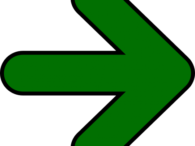 Right Clipart Green Arrow - Png Download (640x480), Png Download