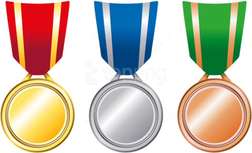Free Png Download Transparent Gold Silver Bronze Medals Gold Silver