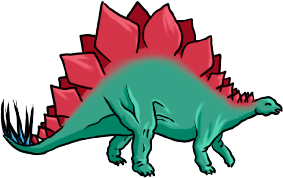 How To Draw A Stegosaurus For Kids Step By Step - Animal Figure Clipart (600x600), Png Download