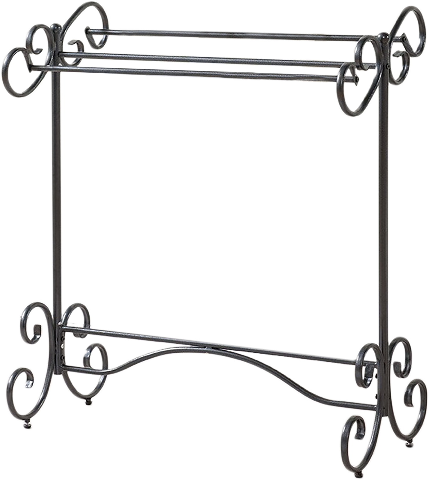 Pewter Metal Transitional 3 Bar Free Standing Towel Clipart (1583x1800), Png Download