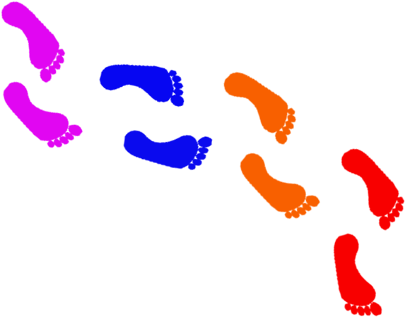 6007 Culp St - Kids Footprints Png Clipart (870x470), Png Download