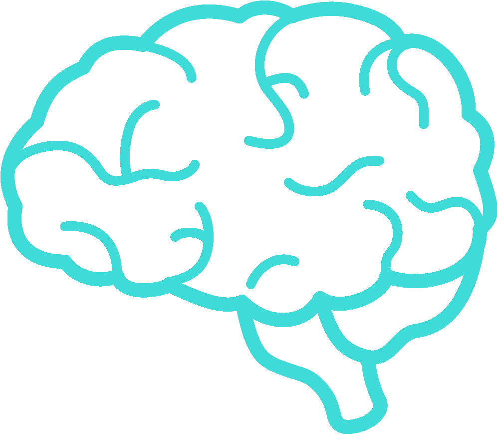 Simple Clip Art Brain , Png Download - Black And White Brain Png Transparent Png (996x869), Png Download