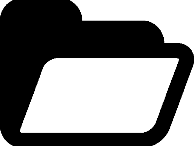 Folder Icons Black And White - Files Icon Black And White Clipart (640x480), Png Download