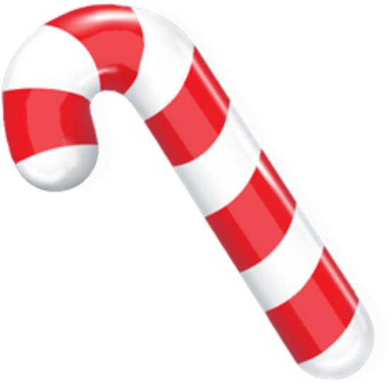Candy Cane Vector Png Clipart (600x600), Png Download