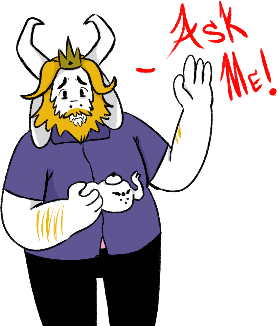 “you Can Ask Me Questions Over Tea ” - Cartoon Clipart (1280x1125), Png Download