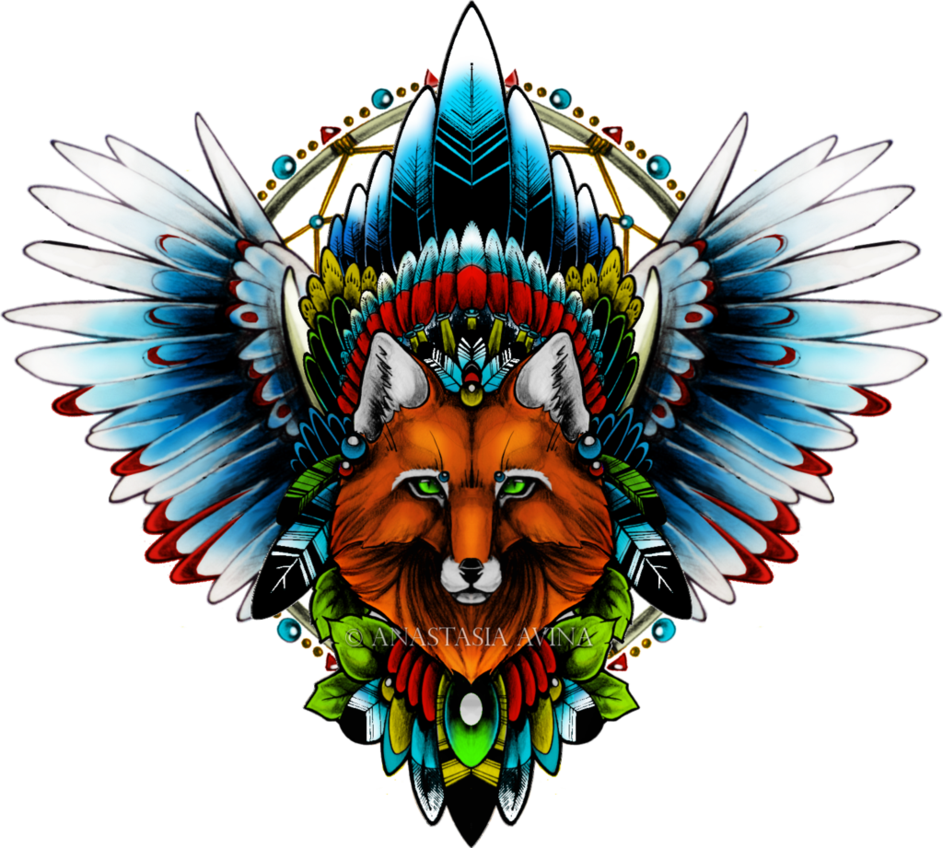 Hourglass Clipart Wing Masonic - Dreamcatcher Fox - Png Download (943x848), Png Download