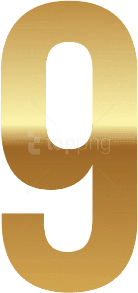 Free Png Download Golden Number Nine Clipart Png Photo - Golden Nine Transparent Png (480x983), Png Download