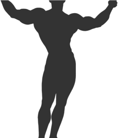 Bodybuilding Clipart Silhouette - Silhouette - Png Download (640x480), Png Download