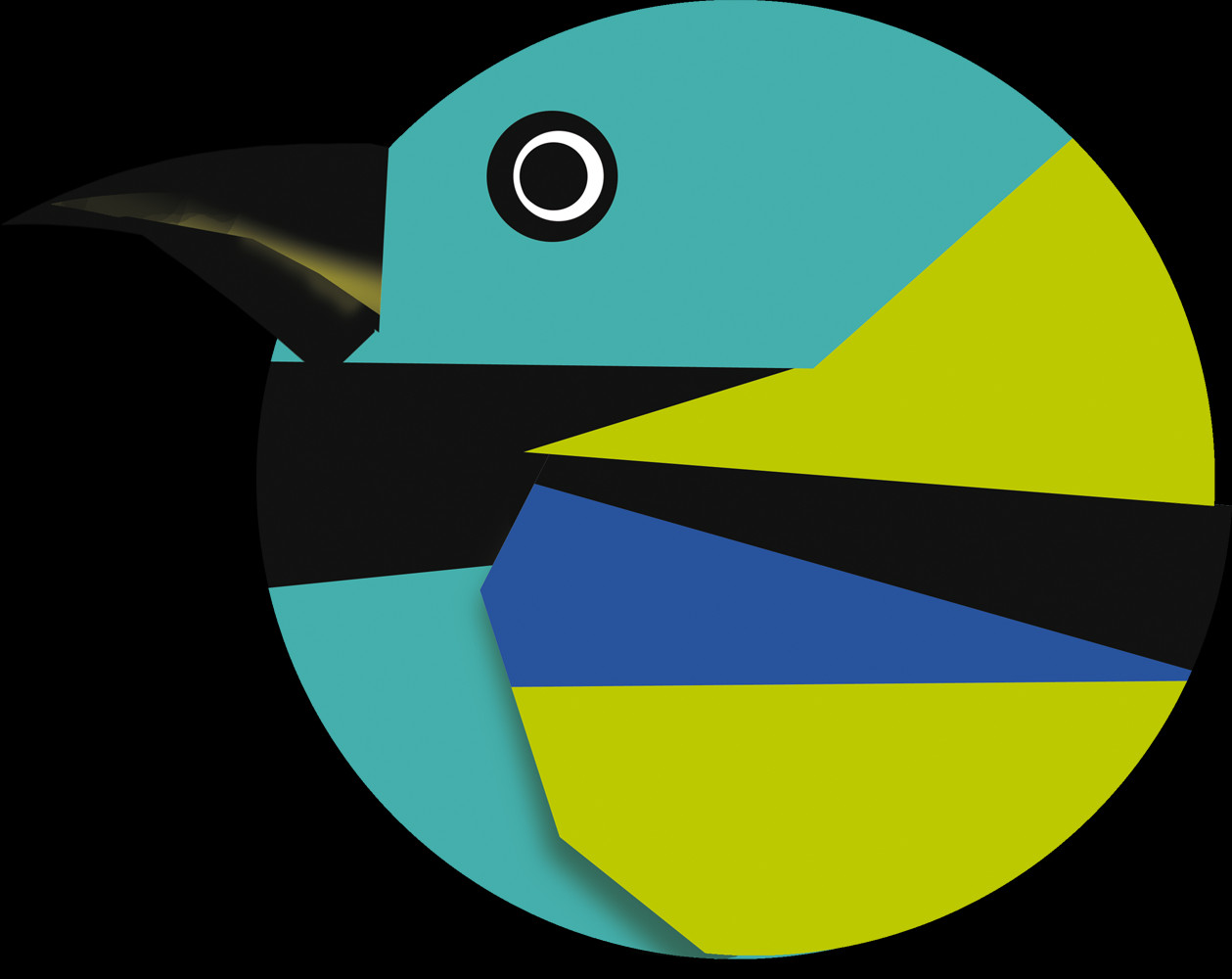 Green And Gold Tangara - Circle Clipart (1259x1000), Png Download