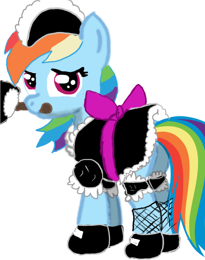 Free Picture Of A Download Clip Art - Rainbow Dash Maid - Png Download (700x929), Png Download