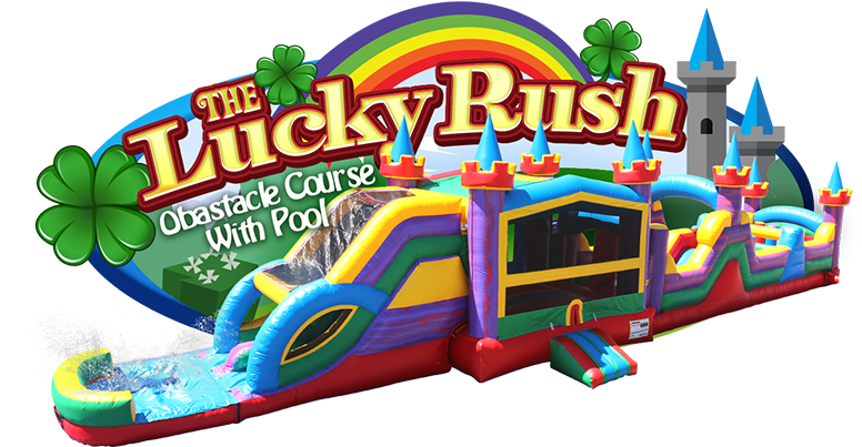 Lucky Rush Obstacle Course With Pool Clipart (900x491), Png Download