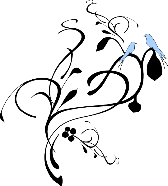 Drawings Of Beautiful Love Birds Clipart (540x598), Png Download