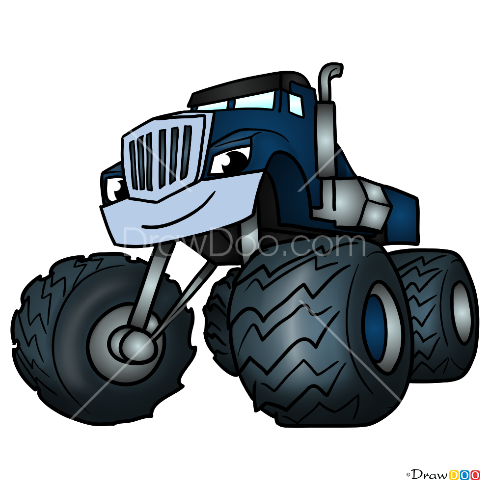 How To Draw Crusher Blaze And Monster Machines Png Monster Truck Clipart Full Size Clipart 4090221 Pinclipart