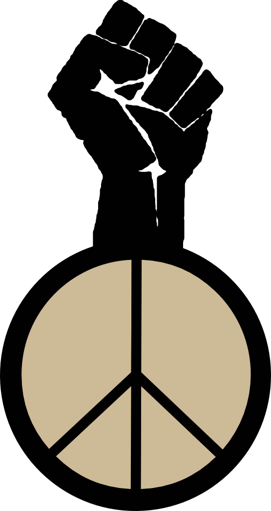 Occupy Wall Street Fight The Power Peace To The People - Symbols For Black Power Clipart (555x1044), Png Download