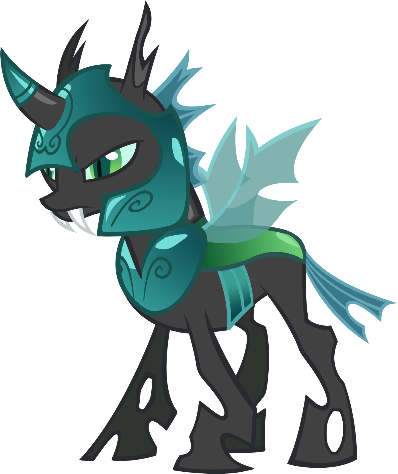 272045 Safe Artist Colon Durpy Queen Chrysalis Armor Clipart (1515x1694), Png Download