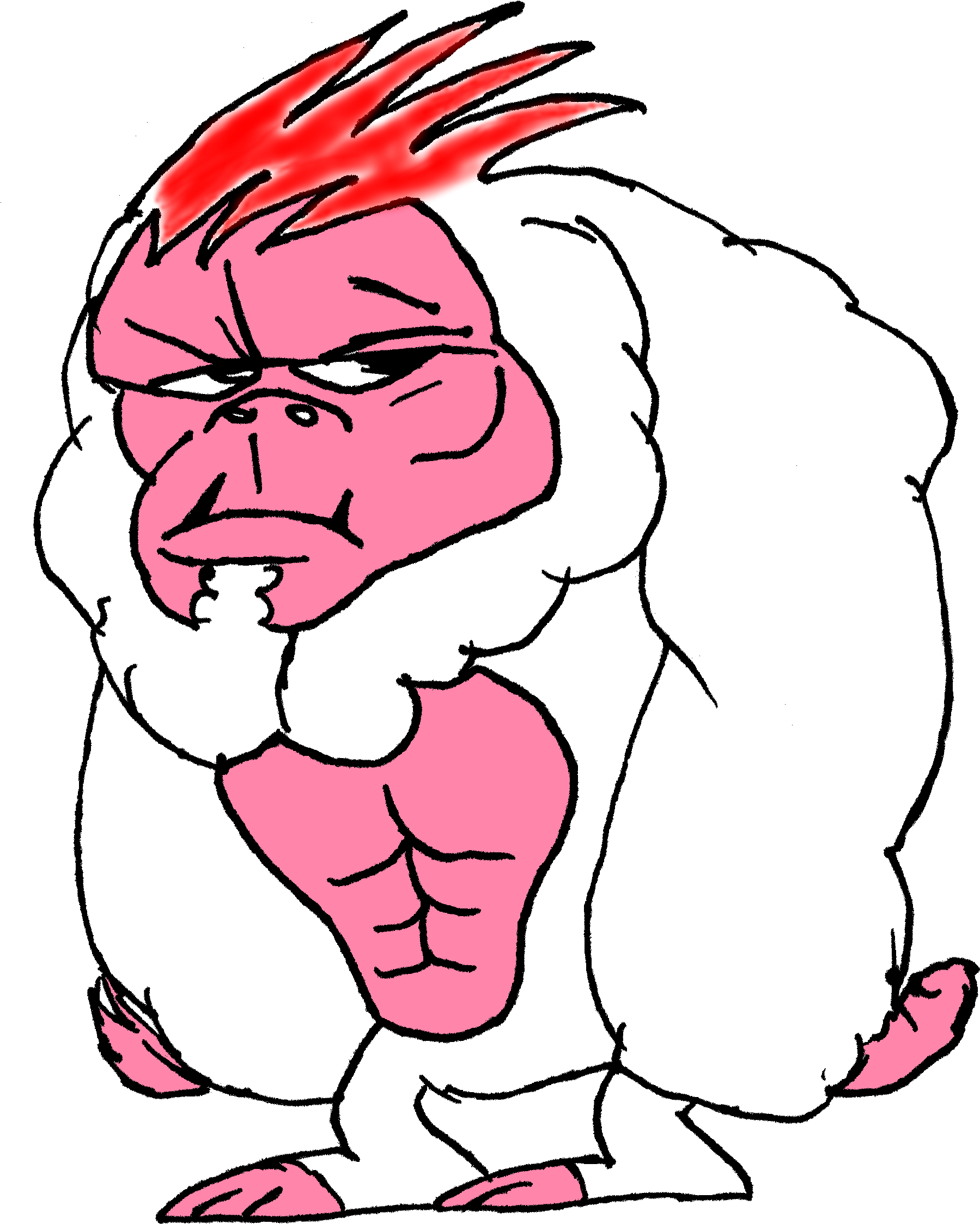 Red Headed Yeti - Red Haired Yeti Clipart (2040x2592), Png Download