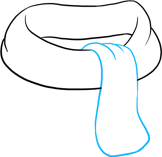 How To Draw Scarf Clipart (680x678), Png Download