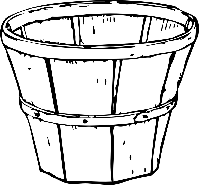 Basket Clipart Empty Harvest Pencil And In Color - Basket Clip Art - Png Download (774x720), Png Download