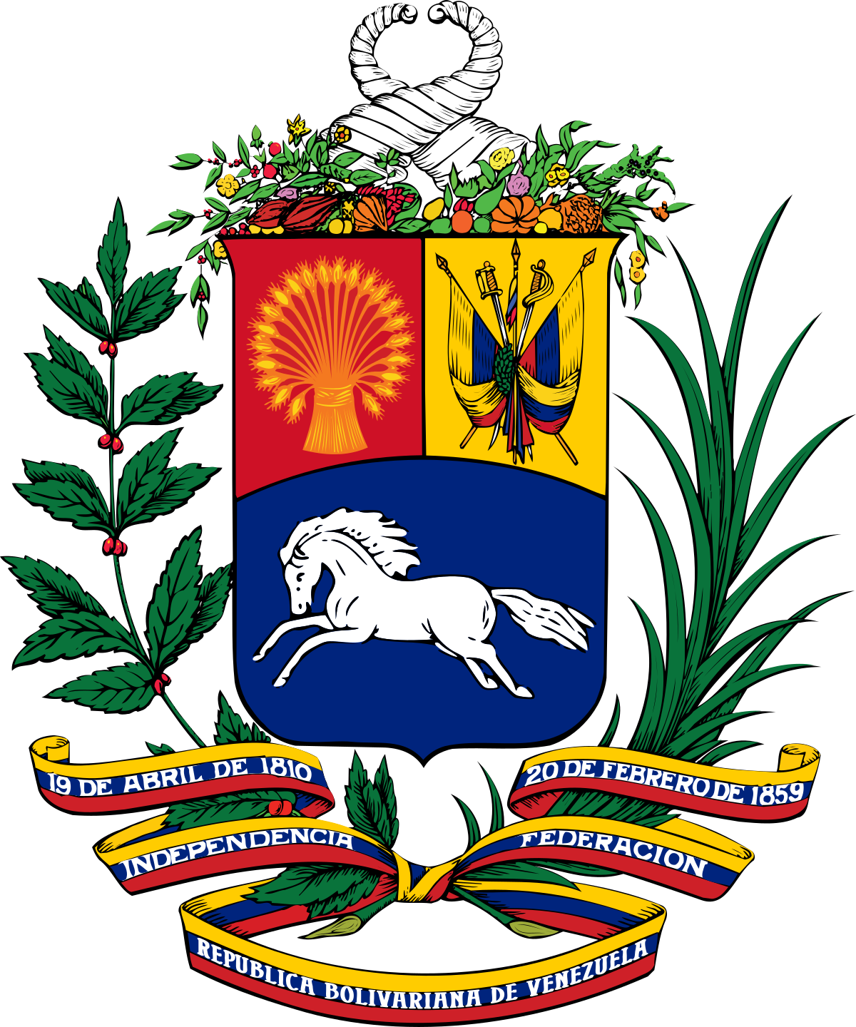 Venezuela Emblem Clipart (1200x1440), Png Download
