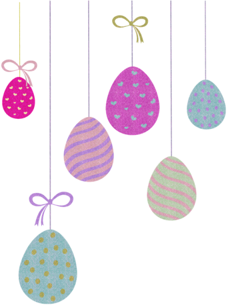 Hanging Easter Eggs, Easter, March, April Png And Psd - Hanging Easter Eggs Png Clipart (640x640), Png Download
