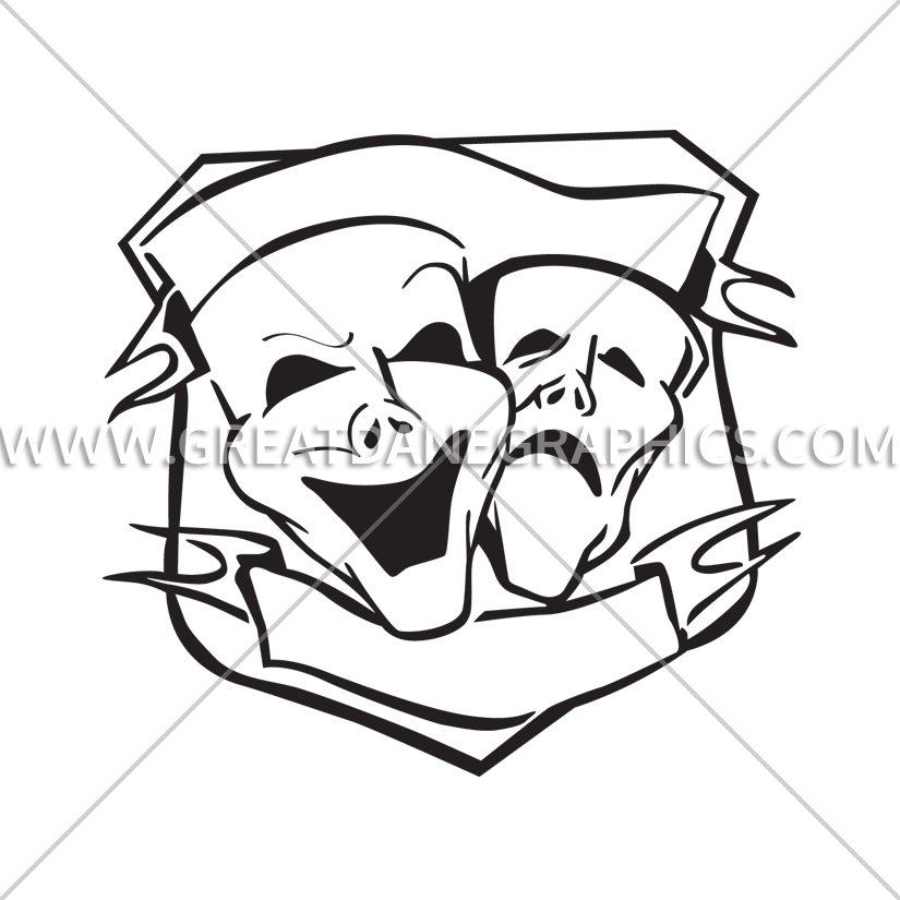 Drama Mask Png - Drama Masks Clipart (825x825), Png Download