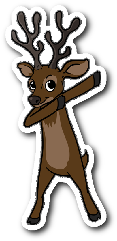 Deer Sticker For Car Bumper, Zoologist Gifts For Hunters Clipart (1024x1024), Png Download
