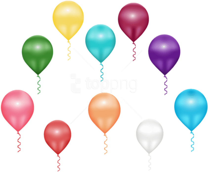 Free Png Download Flying Balloons Png Images Background Clipart (850x705), Png Download