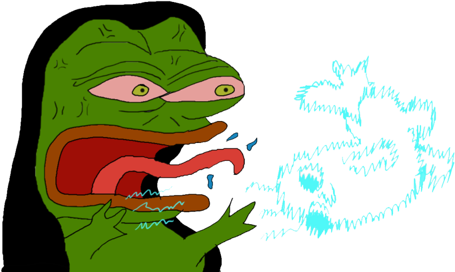 Raging Emperor Pepe - Cartoon Clipart (1280x654), Png Download