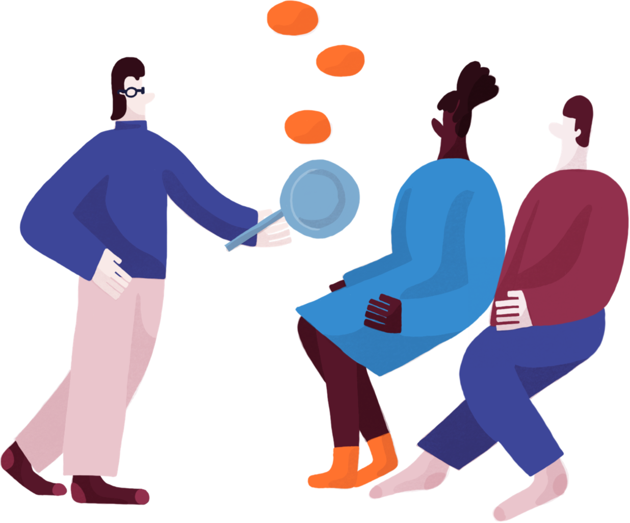 It All Started Over Pancakes - Sitting Clipart (1236x1026), Png Download