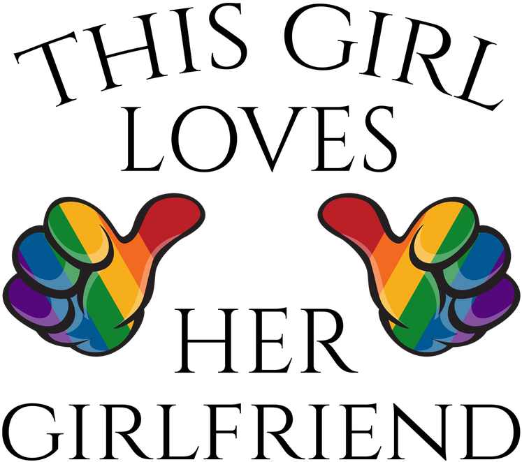 Live Loud Graphics - Girl Loves Her Girlfriend Clipart (800x800), Png Download