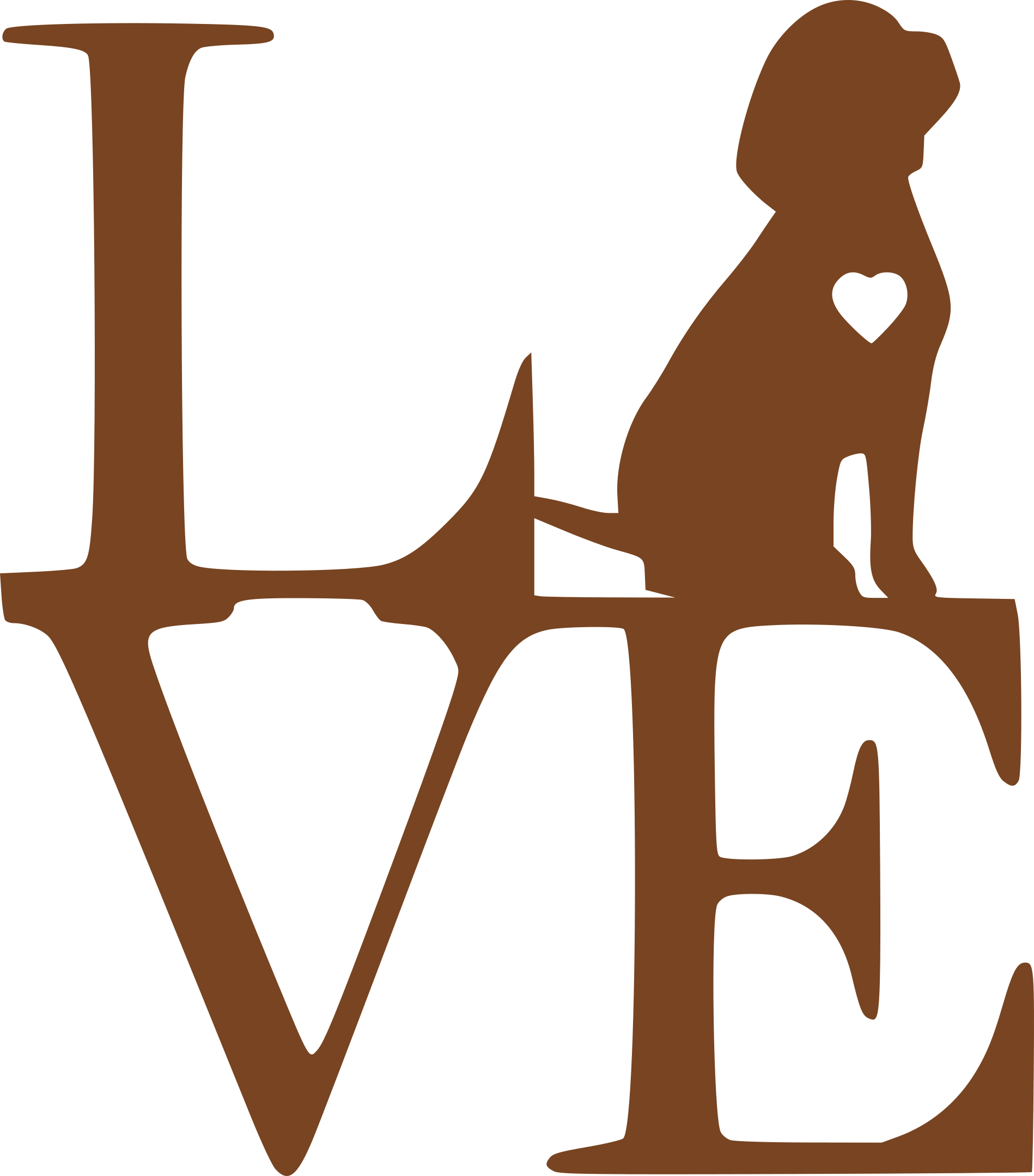 Love Puppy Clipart (1898x2158), Png Download