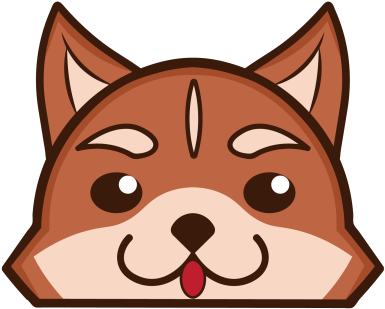 Large Red Siberian Husky Decal - Cartoon Clipart (555x640), Png Download