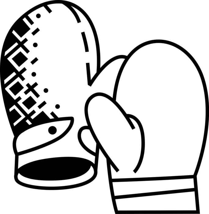 Vector Illustration Of Winter Mitts Or Mittens Keep - Fäustlinge Clipart - Png Download (685x700), Png Download
