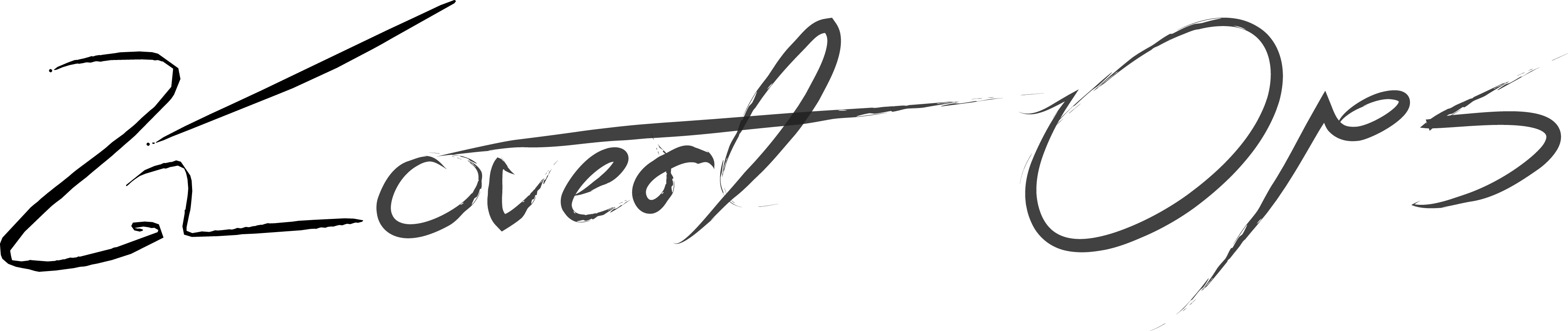 Kovert Ops Official - Calligraphy Clipart (3780x800), Png Download