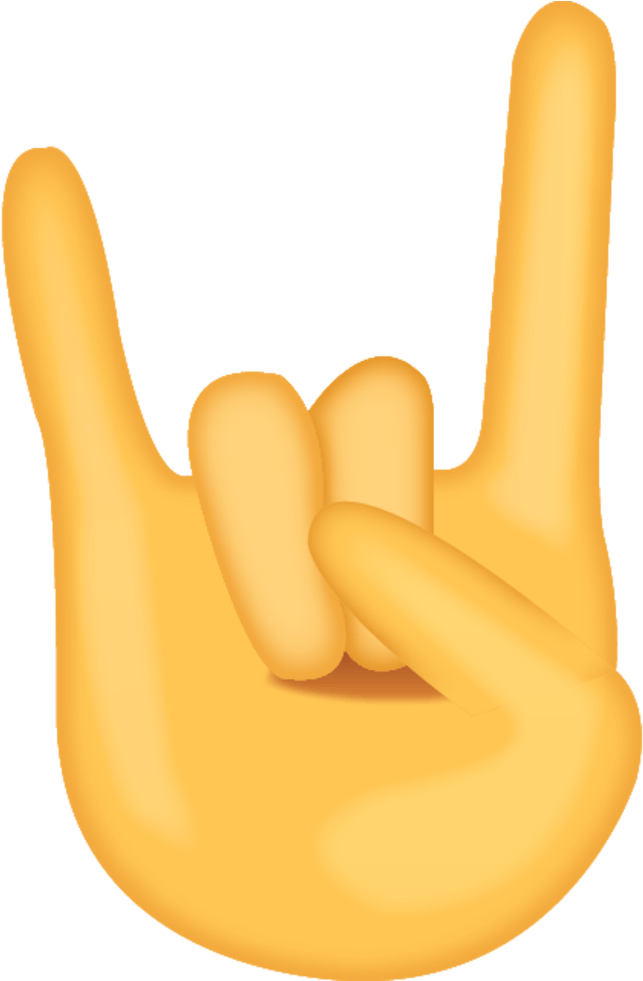 Hand Emoji Clipart Cool Hand - Rock On Emoji Png Transparent Png (640x640), Png Download