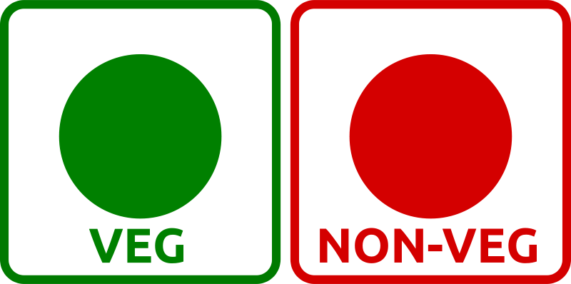 Vegan Sign Cliparts - Veg Non Veg Logo - Png Download (800x398), Png Download