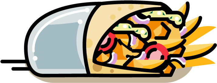 Gyros Pita Chicken 4,70 Euro - Food Clipart (906x924), Png Download