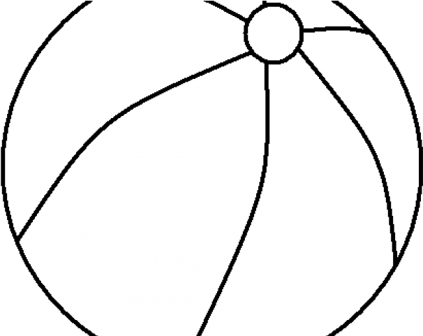 Beach Ball Clipart Black And White - Circle - Png Download (640x480), Png Download