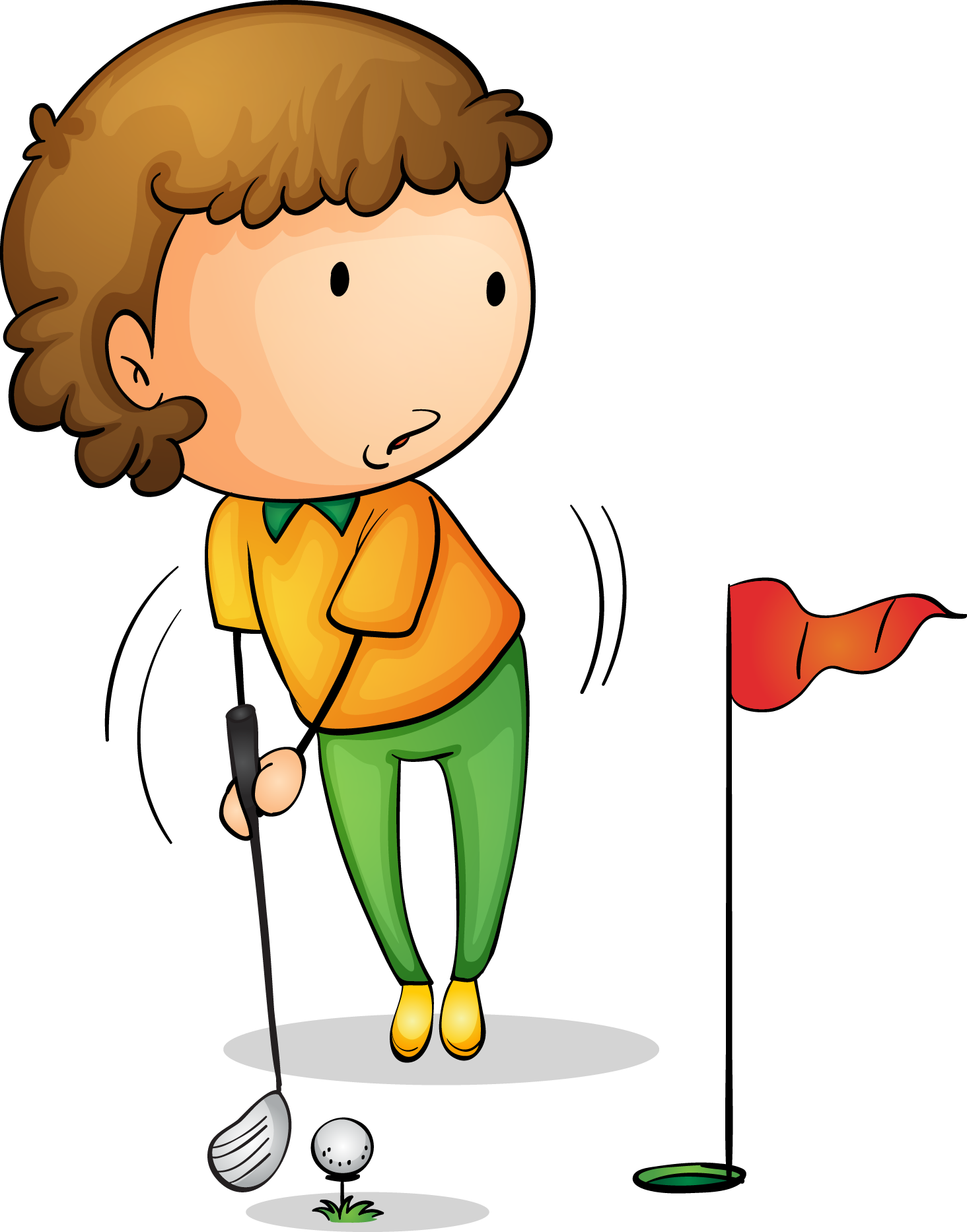 Golf Royalty Free Hole In One Clip - Golf Kid Clipart - Png Download (1464x1866), Png Download