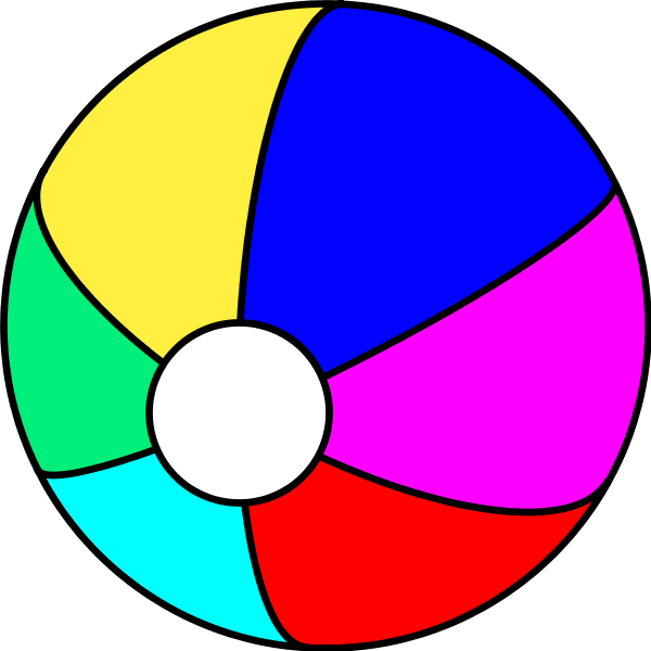 Beach Ball Vector Png - Clip Art Transparent Png (600x600), Png Download