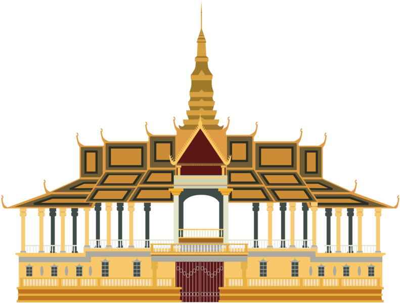Palace Png Hd - Cambodia Royal Palace Png Clipart (800x609), Png Download