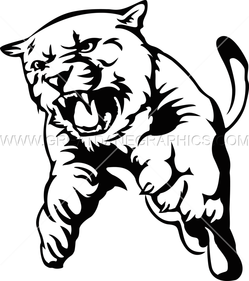 Clipart Black And White Download Drawing At Getdrawings - Cougar Black And White Png Transparent Png (825x930), Png Download