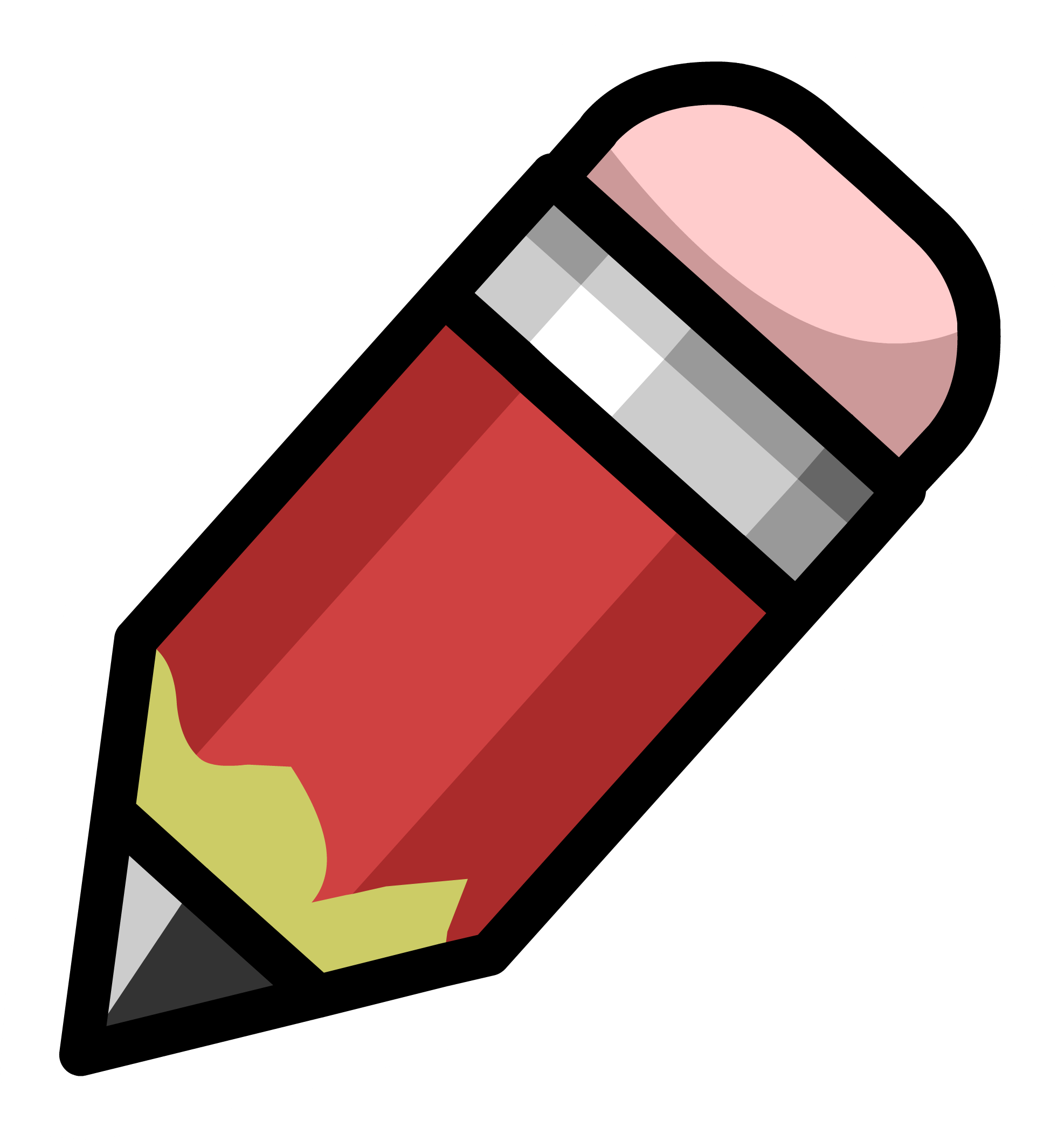 Pencil Pin - Club Penguin Pencil Pin Clipart (1974x2117), Png Download