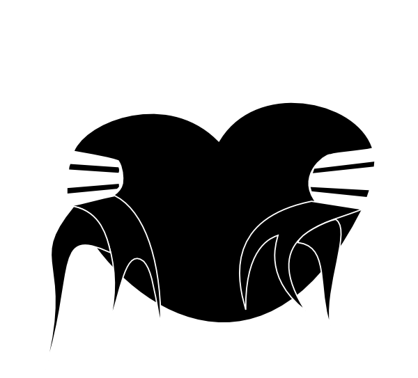 Pinoy Pride White Black Clip Art - Heart - Png Download (600x543), Png Download
