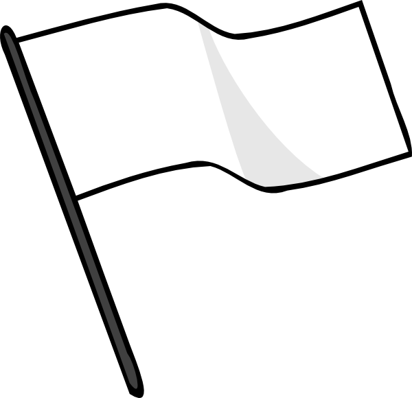 Waving White Flag Svg Clip Arts 600 X 580 Px - Png Download (600x580), Png Download