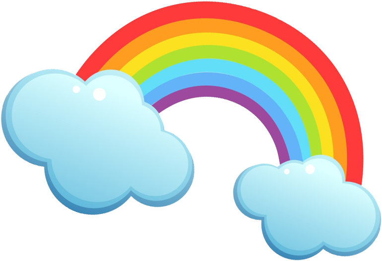 Rainbow-cloud - Arc En Ciel Chaine Tv Clipart (803x538), Png Download